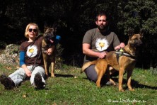 Elzbieta Kret and Dimitris Vavylis from the Greek team with their new partners Kiko and Kouki.