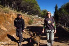 The trained dog handlers from Greece together with their new collegues