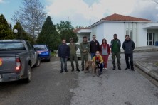 Ο Κίκο με τους υπαλλήλους του Φορέα Διαχείρισης του Δέλτα του Έβρου