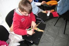 The children in action
