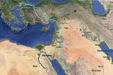 Migration map of Boris and his juvenile Maria