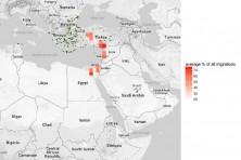 The most important migration bottleneck sites.