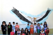 The mural at the Tychero primary school (WWF)