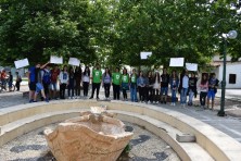 Messages hunged in Tychero center (WWF/G.Azoridis)